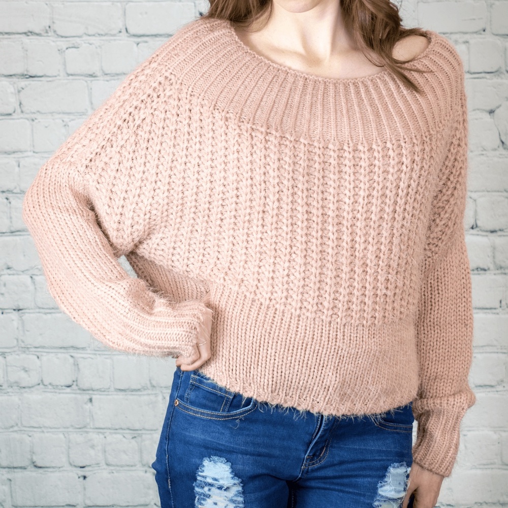 Last One❗️Dusty Pink Knit Sweater - Picture 4 of 5